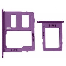 Genos Samsung Galaxy J600 J6 Uyumlu Hafıza Kart + Sim Demiri (Sim Çekmecesi) (Mor) (SN809378)