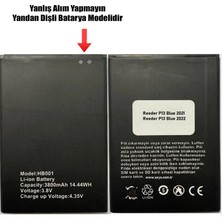 Genos Reeder P13 Blue Uyumlu 3800 Mah Batarya (SN805610)