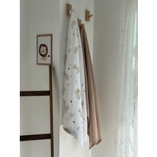 Ft Baby Collection Fulya Tuhafiye %100 Pamuk 2'li Müslin Bebek Battaniye Seti OEKO-TEX Sertifikalı MÜSLIN ÖRTÜ 80X90 CM