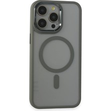 Pazarcan Iphone 15 Pro Max Kılıf Room Magneticsafe Silikon - Gri