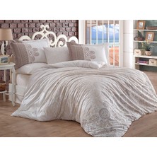 Pazarcan Çift Kişilik Poplin Nevresim Irene Bej