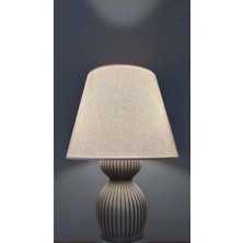 Decory Pera Özel Tasarım Gövde, Kumaş Başlık Modern Abajur (E27 Duylu)
