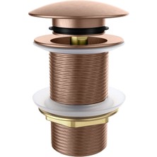 Romena | Valtemo Bronz Bas-Çek (Pop-Up) Lavabo Sifon Başlığı – Deliksiz