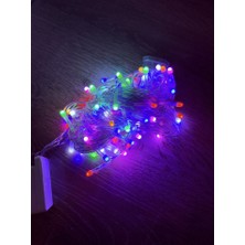 Pazarcan 10 M 100 LED Damla Uçlu Rgb Işık Şeffaf Kablo Mz-17-10