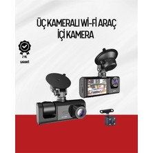 170° Geniş Açı Ön-Arka-Iç Kamera Seti – Tam Kapsamlı Araç Güvenliği