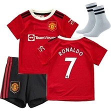 Alaturka Mix Manchester/united Cristiano Ronaldo 2022/23 Sezonu Çocuk Forması 3'lü Set (Kırmızı)