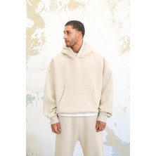 Krem Cozy Basic Oversize Sweatshirt