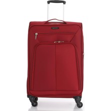 Mçs Unısex Ultra Hafif ve Lüx Kapağı Körüklü Çok Gözlü 360 Derece Döner 4 Teker Kumaş  Valiz