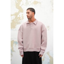 Mürdüm Cozy Basic Oversize Polo Yaka Sweatshirt