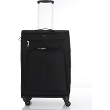 Mçs Unısex Ultra Hafif ve Lüx Kapağı Körüklü Çok Gözlü 360 Derece Döner 4 Teker Kumaş  Valiz