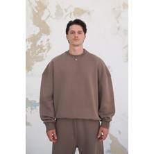 Açık Kahve Cozy Basic Oversize Sweat