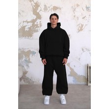 Siyah Cozy Basic Oversize Sweatshirt