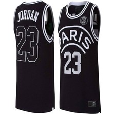 ÇARŞI47 Basketbol Forması Siyah Beyaz Paris Yetişkin Forması