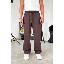 Kahverengi Dokulu Soft Jogger Pantolon