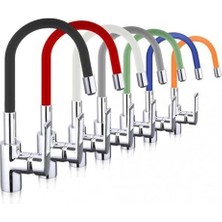 Starseven Esnek Kıvrılabilir Renkli Silikon Oynar Başlıklı Musluk Bataryası Başlığı Kubar