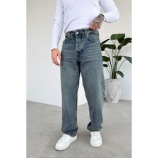 Eskitme Mavi Soft Degrade Basic Regular Pantolon