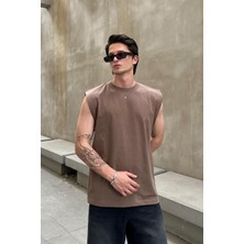 Kahverengi Basic A1 Outplenty Premium Oversize Atlet Tişört