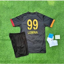 Alaturka Mix 'gâlatâsarây 2024/25 Yeni Sezon L.e.m.i.n.a Siyah Özel Çocuk Forması 4'lü Set