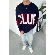 Lacivert Studios Club Oversize Triko Kazak