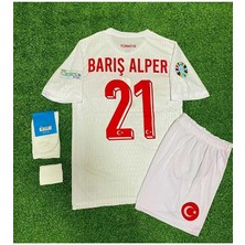 Alaturka Mix Türkiye 2024 Barış Alper Yılmaz Iç Saha Çocuk Forması 4'lü Set (Euro 2024 Patch) Beyaz