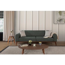 Ceneca Yataklı Kanepe Keten Yeşil