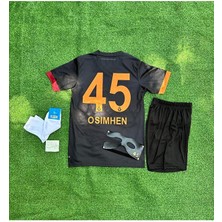 Alaturka Mix /g.â.l.a.t.â.s.a.r.â.yy 2024-25 Yeni Sezon V.îctor O'sîmhen Siyah Özel Çocuk Forması 5'li Set+Maske