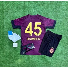 Alaturka Mix Gâlatâsarâ.y 2025/26 Yeni V. O's'i'm'h'e'n Deplasman Çocuk Forması 5'li Set + Maske