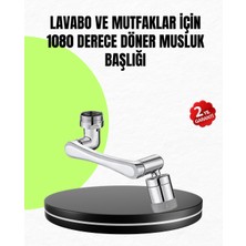 Starseven 2 Modlu 1080° Dönebilen Musluk Başlığı Esnek 3 Eklemli Hareketli Tasarım