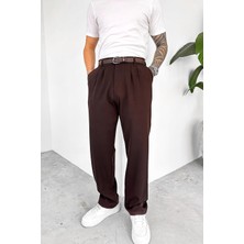 Kahverengi Basic Premium Kumaş Pantolon