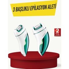 Starseven Profesyonel 3 In 1 Epilasyon Cihazı LED Aydınlatmalı Suya Dayanıklı Şarjlı Vgr Epilatör