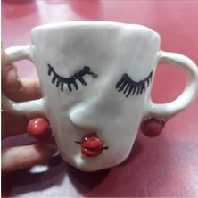 Es Dekor Büyük 9x9 Kupa Seramik El Yapımı