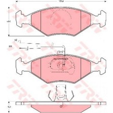 TRW Mtxdpn Ön Balata Palio 1.6 16V-PALIO Weekend 1.2-1.7td-Albea 1.4-1.6 16V 96
