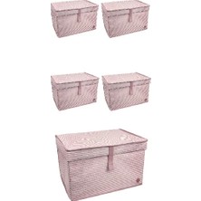 Starseven Düzenleyici Kutu Organizer Cırtlı Saklama Hurç Maxi Boy 30CM x 40CM x 50CM (5 Adet)