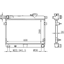 Oris Mtxdpn Radyator M131 Em-Ym Brazing mt 290X458X26
