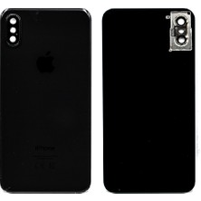 Genos Apple Iphone Xs Uyumlu Arka Kapak Kamera Camlı Siyah