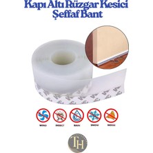 Toptanhane 5 Metre Kapı Altı Rüzgar Geçirmez Şeffaf Silikon Bant Kendinden Yapışkanlı Sızdırmazlık Bandı Kapı ve Pencere Rüzgar Kesici Hava ve Toz Geçirmez