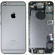 Genos Iphone 6 Plus Uyumlu Dolu Kasa Siyah (Koyu Gri) Şarj Soketi+On Off Flex+Ses Flex Üstünde