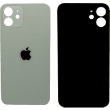 Genos Iphone 12 Uyumlu Arka Cam Kapak Beyaz Renk