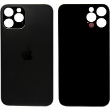 Genos Iphone 12 Pro Uyumlu Arka Cam Kapak Siyah Renk