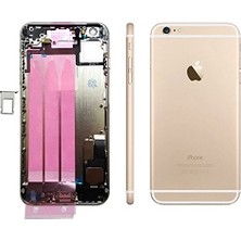 Genos Iphone 6 Plus Uyumlu Dolu Kasa Rose Gold (Bakır Renk) Şarj Soketi+On Off Flex+Ses Flex Üstünde
