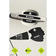 Kocamın Tasarımı Skoda Karoq Karbon Desenli Kapı Kolu Koruyucu Set – Çizilmelere Karşı Dayanıklı ve Dekoratif Tasarım