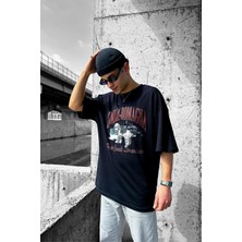 Siyah Op Emilio Oversize Tişört