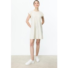 On Fashion On Fahion Sıfır Yaka Uzun Basic Tunik Bluz