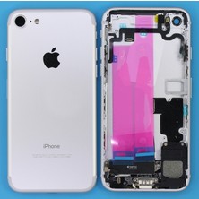 Genos Iphone 7 Uyumlu Dolu Kasa Beyaz(Açık Gri) Şarj Soketi+On Off Flex+Ses Flex Üstünde
