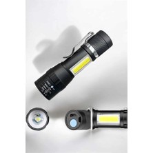 Zenvia El Feneri LED USB Şarjlı Zoom Mini LED Işık Acil Durum Feneri ZNV2025