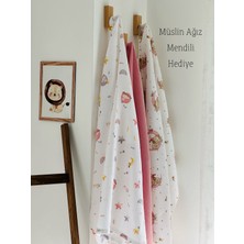 Ft Baby Collection Pamuk Müslin Bebek Battaniyesi 3'Lü Set  Müslın Örtü 80  x  90 Cm