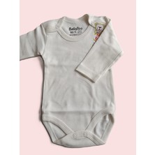 Bulut Anne ve Çocuk Uzun Kollu %100 Pamuklu Tek Renk Tekli Çıtçıtlı Body Düz Desensiz