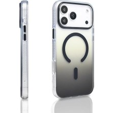 Storemax 17 Pro Max Için Kılıf Uyumlu Şarj Özellikli Transparan Renk Geçişli Toros Kapak (Siyah)