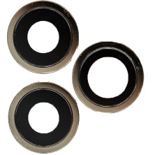 Genos Apple Iphone 12 Pro Kamera Camı Gold Altın (Çerçeveli)