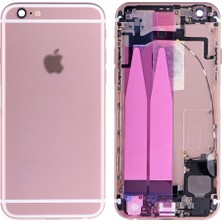 Genos Iphone 6s Uyumlu Dolu Kasa Rose Gold(Bakır Renk) Şarj Soketi+On Off Flex+Ses Flex Üstünde